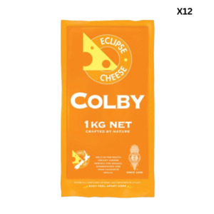 Eclipse Cheese: Colby Block Cheese 1kg x12