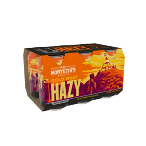 Monteith's Gold Dust Hazy 6 x 330ml 5% (6 pack)