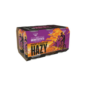 Alcohol 1: Monteith's West Coast Hazy 330ml x (6 pack) 5.5%