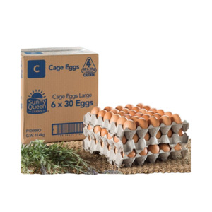 Eggs: Sunny Queen - Eggs Large -(30 Eggs Per/ Tray) x 6 Ctn
