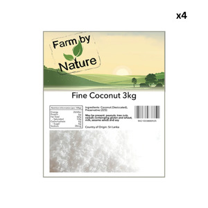 Farm by Nature Fine Coconut (Desiccated) 3kg x4