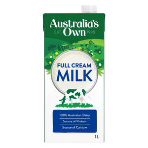 Breakfast Cereals: Aust Own Full Cream Milk 1l