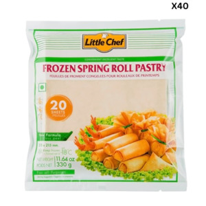 Meals Snacks: Little Chef Spring Roll Pastry 330g x 40
