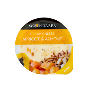 Cheese 1: Moondarra Cream Cheese Apricot/Almond 80g x 10 CTN