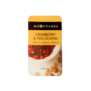 Cheese 1: Moondarra Cranberry & Macadamia (Sleeve)120g x 8 CTN