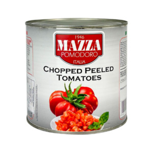 Tinned Vegetables Beans: Mazza Chopped Tomatoes Can 2.5kg