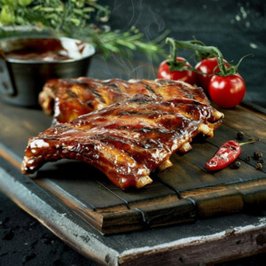 Sous Vide BBQ Pork Ribs (per kg)