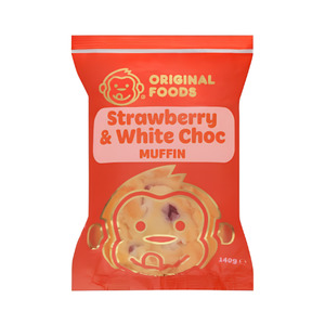 Original Foods Strawberry & White Choc Mega Muffin 140g