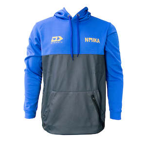 David Nyika: David Nyika Charcoal/Blue Performance Hoodie