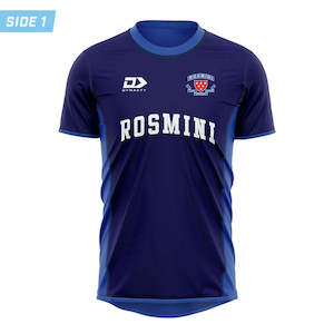Rosmini College Reversible PE Tee - Navy Curran