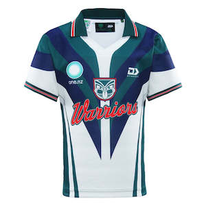 2025 New Zealand Warriors Junior Dear Warrior Warm Up Tee - Cream