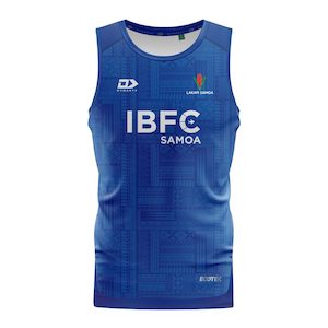 2025 Lakapi Samoa Mens Training Singlet - Blue