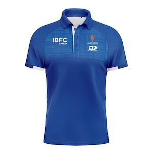 2025 Lakapi Samoa Mens Media Polo - Blue