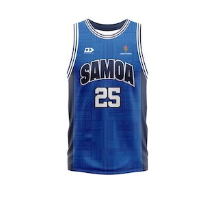 2025 Lakapi Samoa Junior Basketball Singlet - Blue