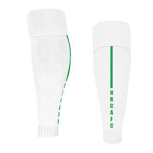 HBCAFC Footless Sock - White