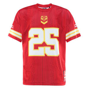 Tonga Rugby League Not On Sale: 2025 Tonga Rugby League Mens Oversized Tee - Red