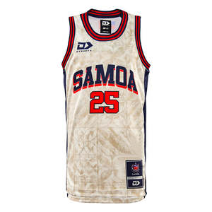 2025 Toa Samoa Mens Basketball Singlet - Beige