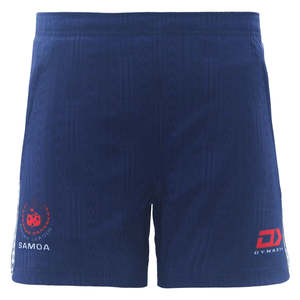 Toa Samoa Rugby League: 2025 Toa Samoa Junior Gym Shorts - Navy