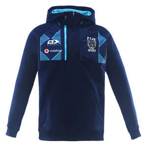 Fiji Bati Rugby League: 2025 Fiji Bati Mens Qtr Zip Hoodie - Navy