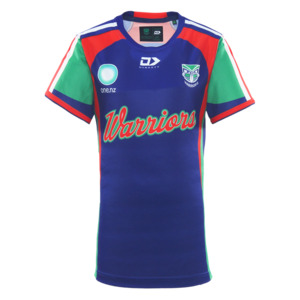 2026 NZ Warriors Junior Warm Up Tee - Blue