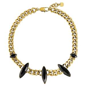Opsica Gold Necklace - Black