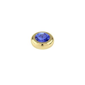 Toppers: Joy Gold Interchangeable Ring Topper - Sapphire