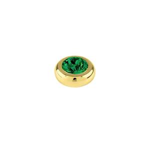 Joy Gold Interchangeable Ring Topper - Emerald Green