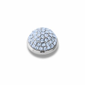Toppers: Unity Shiny Silver Interchangeable Ring Topper - Light Blue