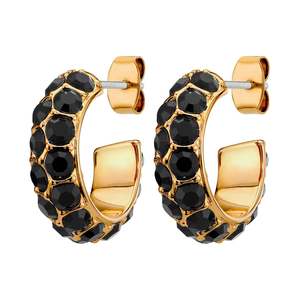 Heidi Gold Earrings - Black
