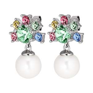 Must Haves: Veronica Shiny Silver Earrings - Pastel Multi