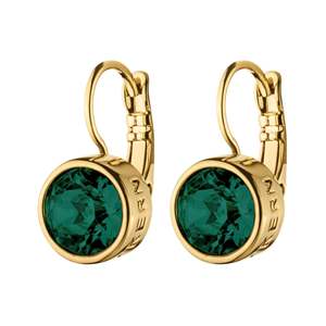 Louise Gold Earrings - Green