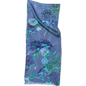 Royal Garden Silk Scarf, Blue