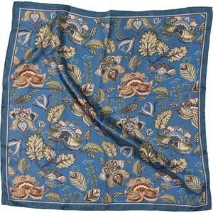 Scarves: Paisley Love Silk Scarf, Blue