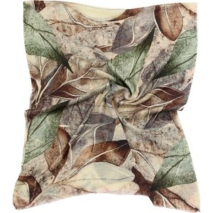 Spring Leaves Wool Scarf, Brown/ Olive