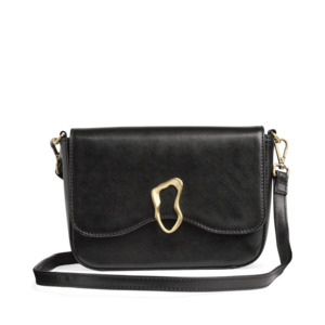 Morgana Cross. Bag, Antique, Black w/Brushed Gold