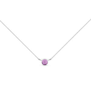 Make A Statement: Gaudi Silver Necklace Pendant Mauve