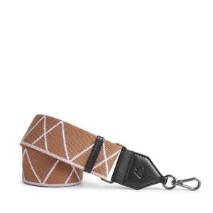 Taylor Guitar Strap, Black w/Caramel+Lavender