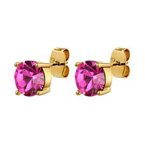 Daze Gold Earrings - Pink