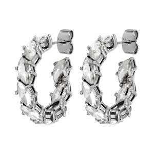 Tamarin Shiny Silver Earrings