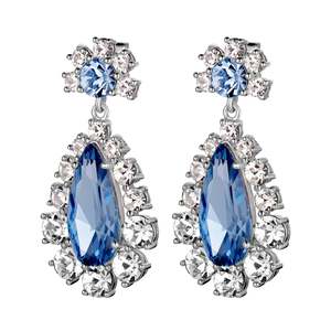 Spring Summer 2022: Lucia Shiny Silver Earrings - Light Blue