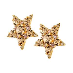 Gemini Gold Earrings - Golden