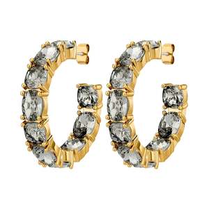 Sale: Gretia Gold Earrings - Grey