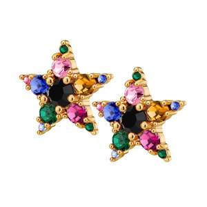 Sale: Cana Gold Earrings - Rainbow