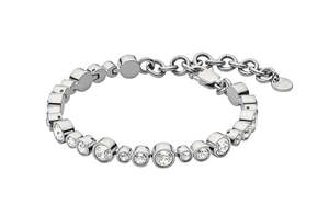 True Blue: Teresia Shiny Silver Tennis Bracelet