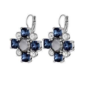 True Blue: Batti Shiny Silver Earrings - Royal Blue