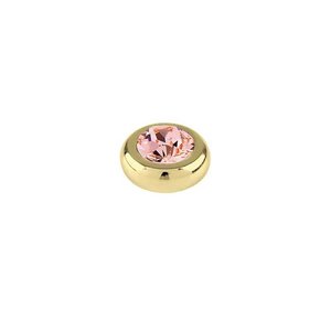 Peach Fuzz: Joy Gold Interchangeable Ring Topper - Vintage Rose