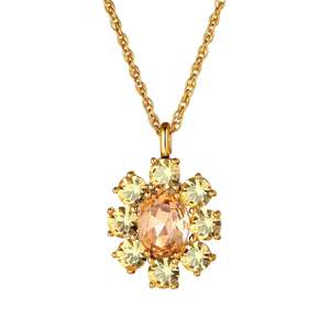 Claudia Gold Necklace - Peach