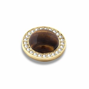 Focus Gold Interchangeable Ring Topper - Tiger Eye