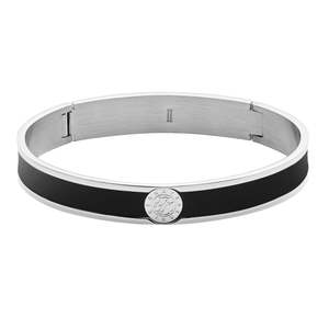 Pennika Shiny Silver Bracelet - Black
