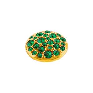 Delight Gold Interchangeable Rings Topper - Emerald Green